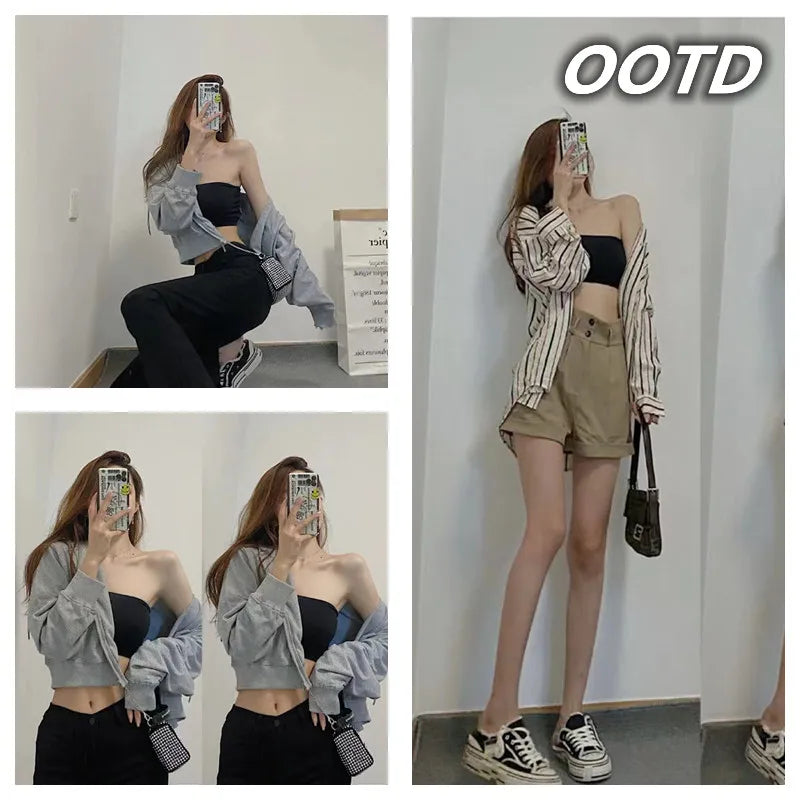 Strapless Tube Top M-XL Seamless Bras Non-Wire Bandeau Bra Women Crop Tops Sexy Underwear Removable Pads Female Intimate