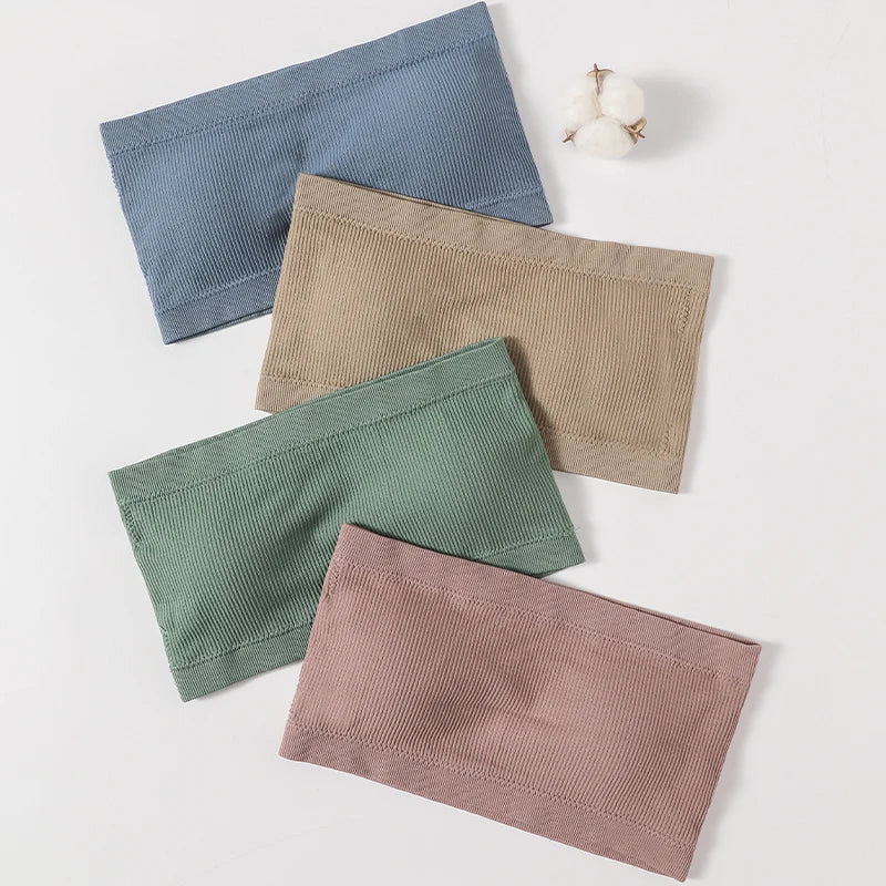 Strapless Tube Top M-XL Seamless Bras Non-Wire Bandeau Bra Women Crop Tops Sexy Underwear Removable Pads Female Intimate