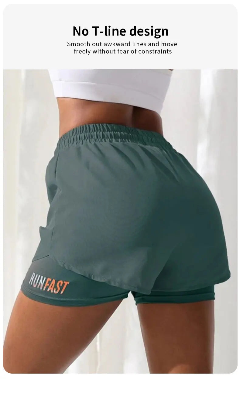 Comfortable Workout Shorts with Two-Piece Design