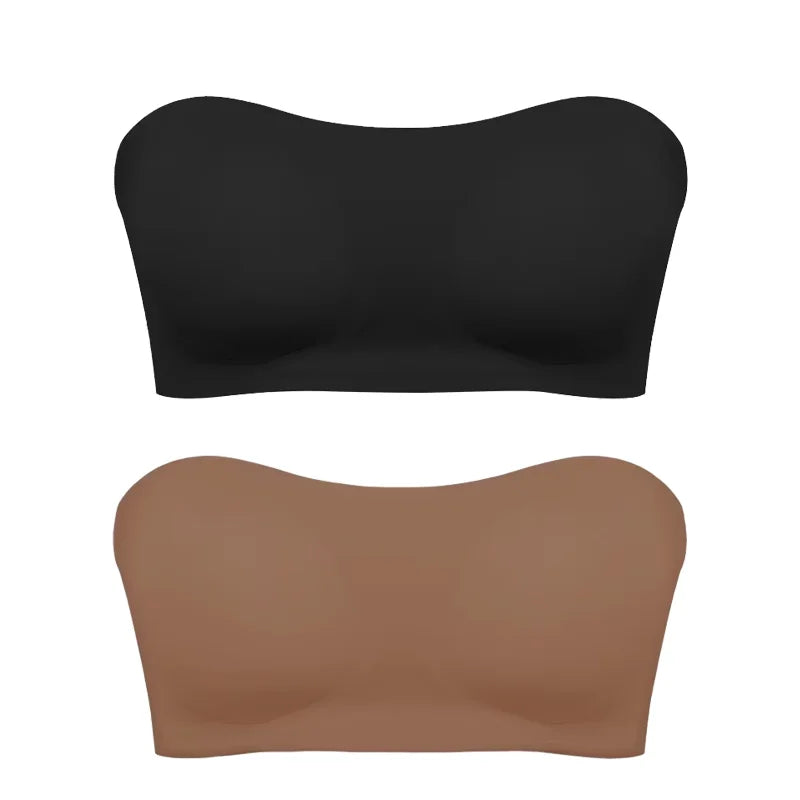 Strapless Push-Up Ice Silk Bra