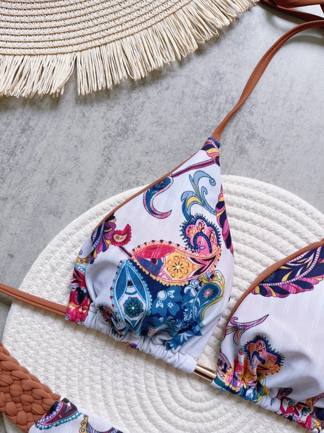 Halter Top & Mini Thong Bikini Set – High Cut Women’s Swimwear