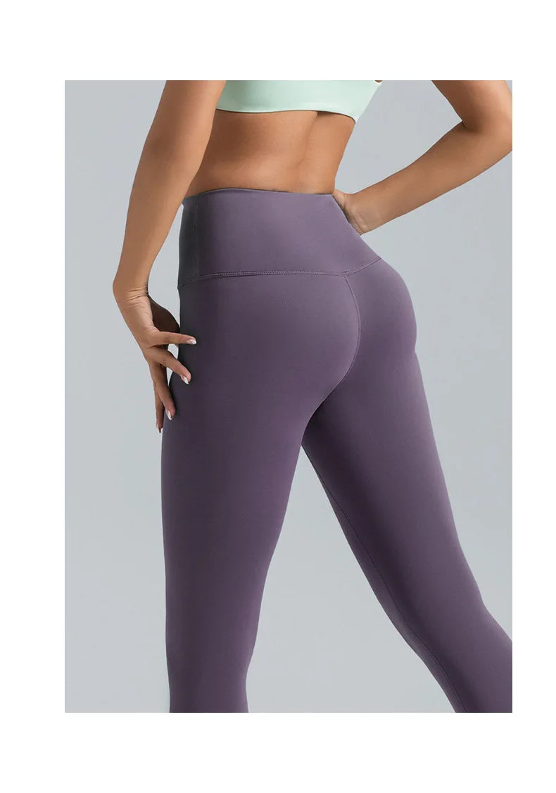 Women’s High-Waist Black Yoga Leggings with Abdominal Compression