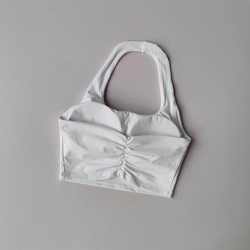 Women’s Fitness Sports Bra – Backless Yoga & Gym Crop Top