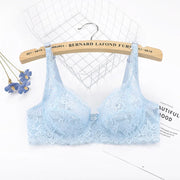 Plus Size Lace Push Up Bra Women Sexy Hollow Out Lingerie Lady Lace Transparent Underwear Female Embroidery Solid Bra