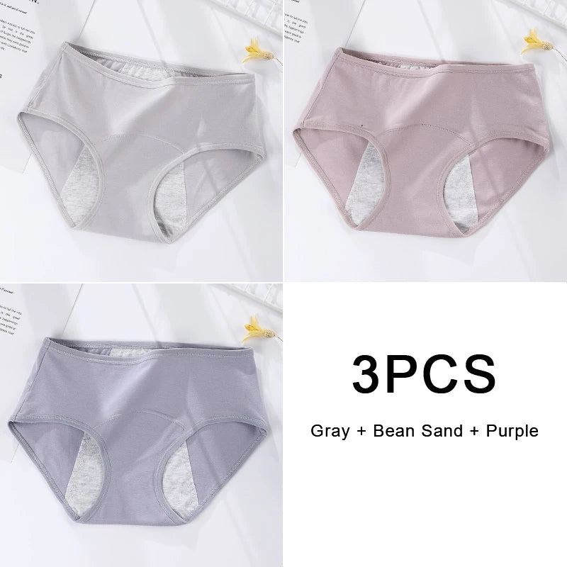3-Pack Women’s Leakproof Menstrual Briefs