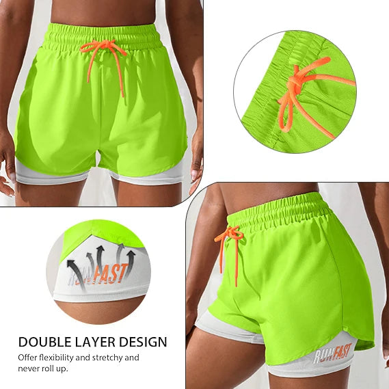Comfortable Workout Shorts with Two-Piece Design