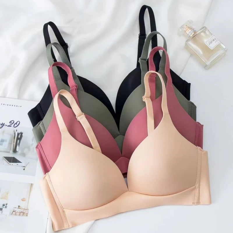Seamless No-Steel-Ring Push-Up Bra