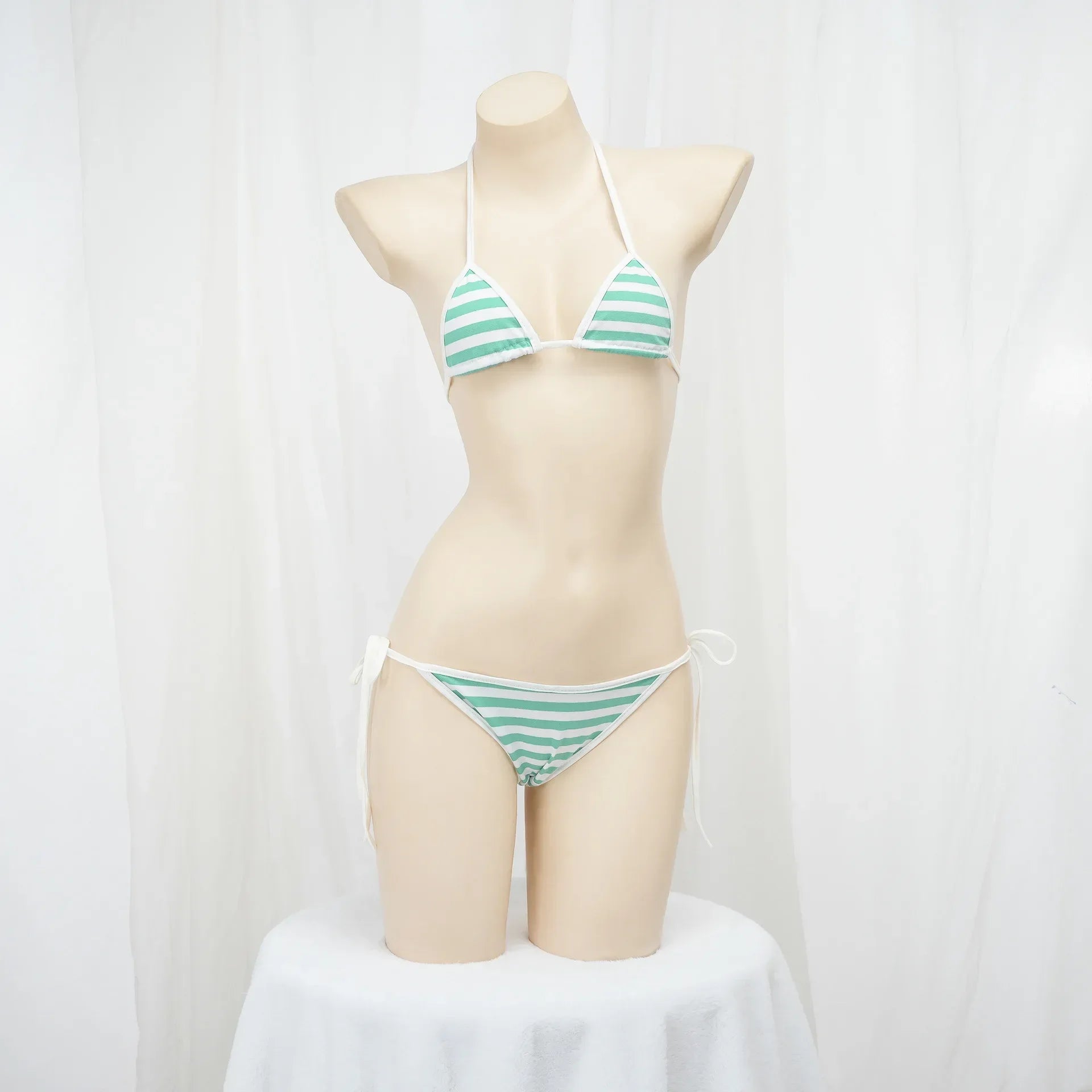 Anime Miku Cosplay Costume – Snow Christmas Roleplay Bikini Set