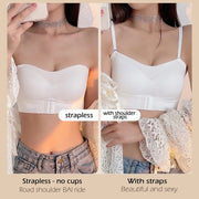 Invisible Strapless Bra For Women Wireless Push Up Non Slip Wedding Brassiere Big Breasts Underwear Sexy Lingerie S-Xl Plus Size