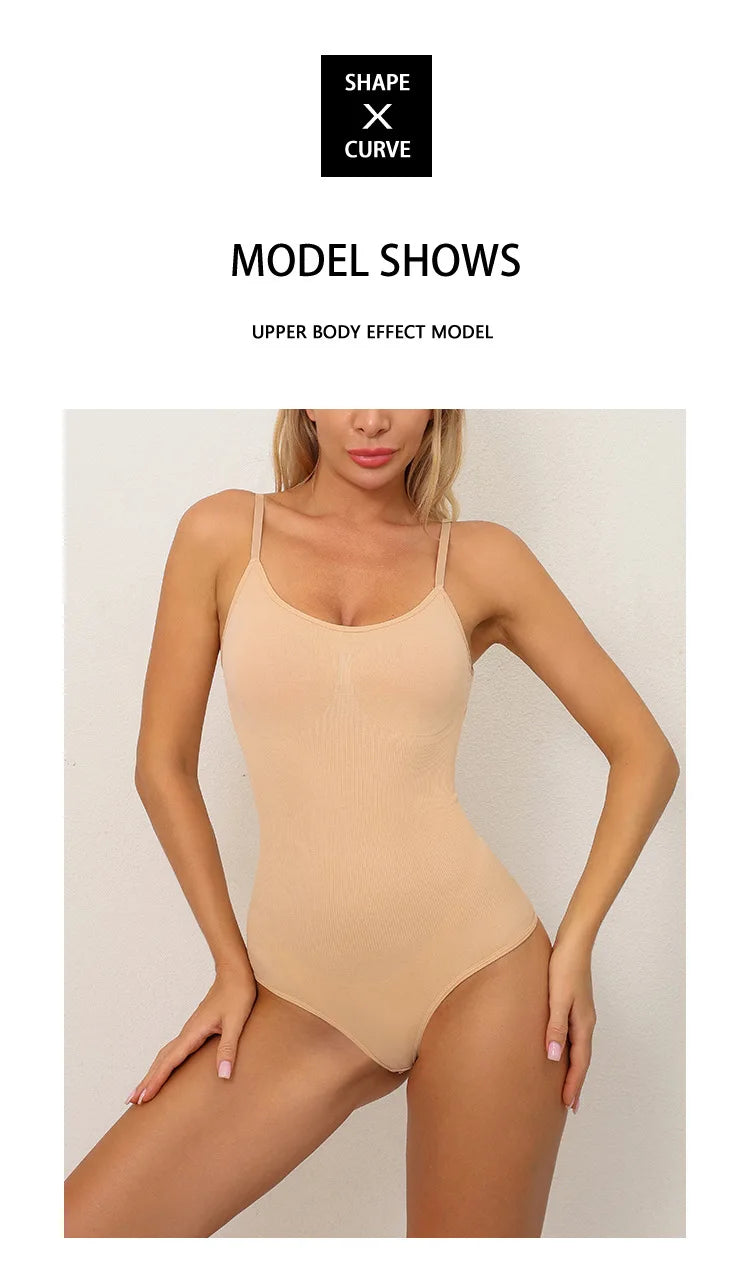 Full Body High Elastic Bodysuit Shapewear – Seamless Tummy Control Waist Trainer