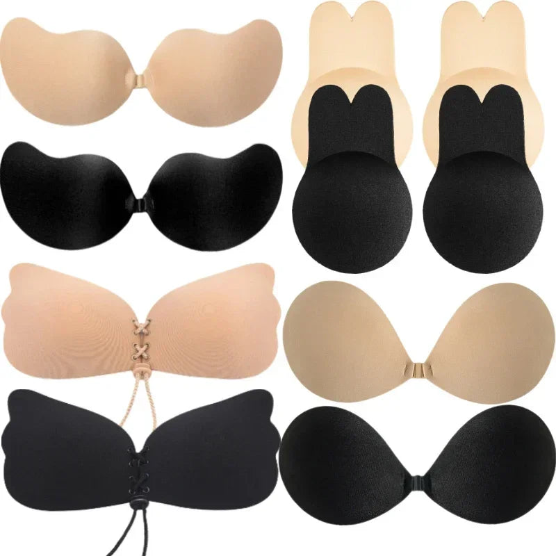 Invisible Nude Bra Push Up Chest Paste Sexy Breast Pasty Invisible Mango Silicone Chest Sticker For Women Wedding DropShip