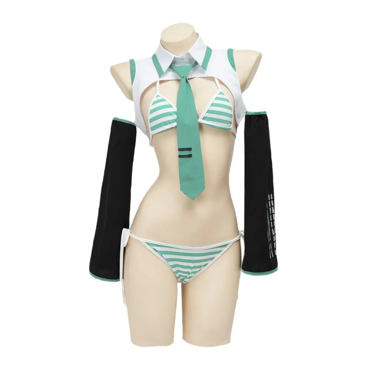 Anime Miku Cosplay Costume – Snow Christmas Roleplay Bikini Set