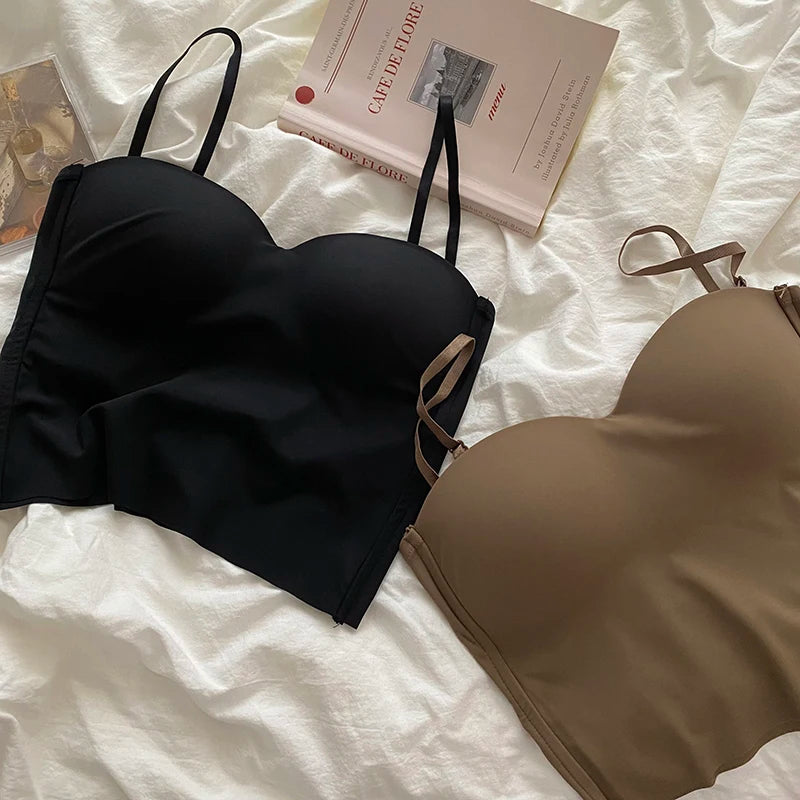 Thin Ice Silk French Back Camisole – Integrated Cup