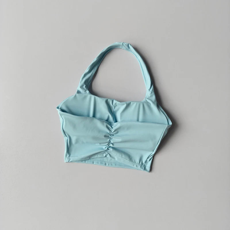 Women’s Fitness Sports Bra – Backless Yoga & Gym Crop Top