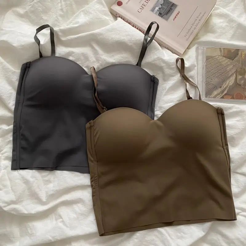 Thin Ice Silk French Back Camisole – Integrated Cup