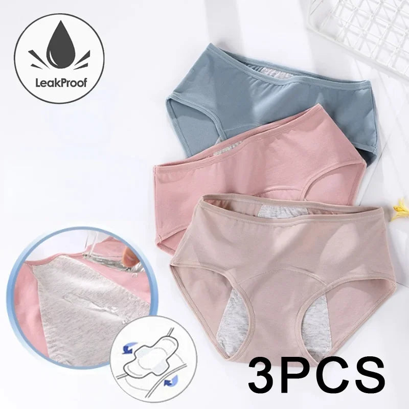 3-Pack Women’s Leakproof Menstrual Briefs
