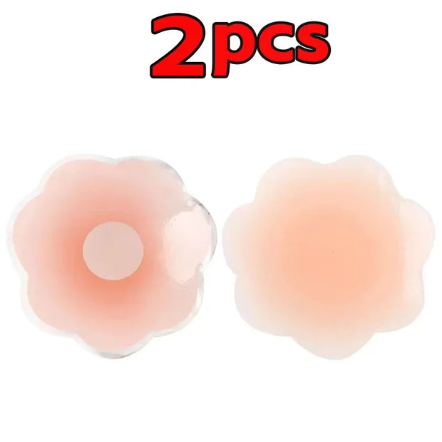 New Reusable Silicone Nipple Cover for Women Bra Sticker Breast Petal Strapless Bra Invisible Boob Pads Chest Pasties Intimates
