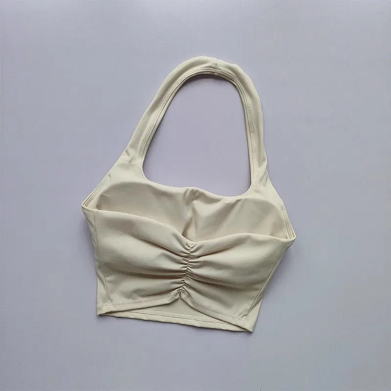 Women’s Fitness Sports Bra – Backless Yoga & Gym Crop Top