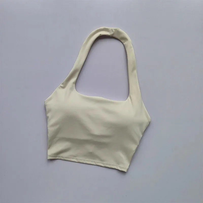 Women’s Fitness Sports Bra – Backless Yoga & Gym Crop Top