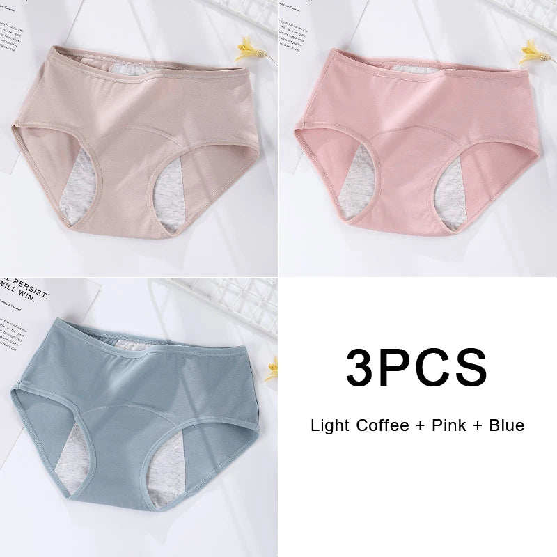 3-Pack Women’s Leakproof Menstrual Briefs