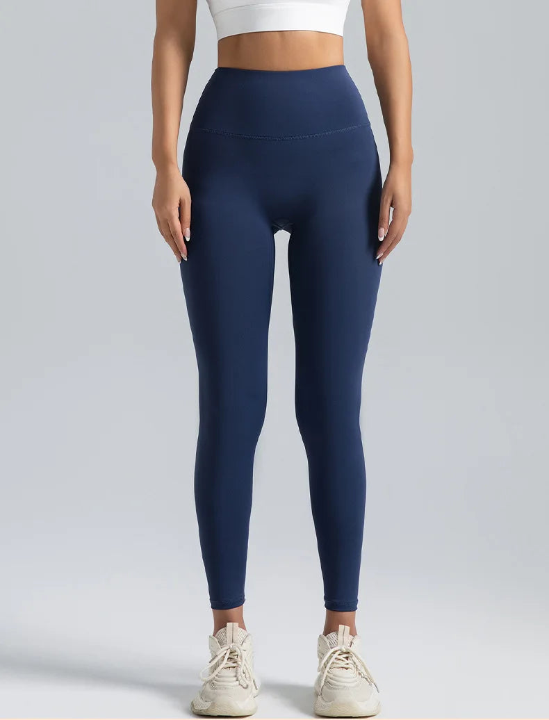 Women’s High-Waist Black Yoga Leggings with Abdominal Compression