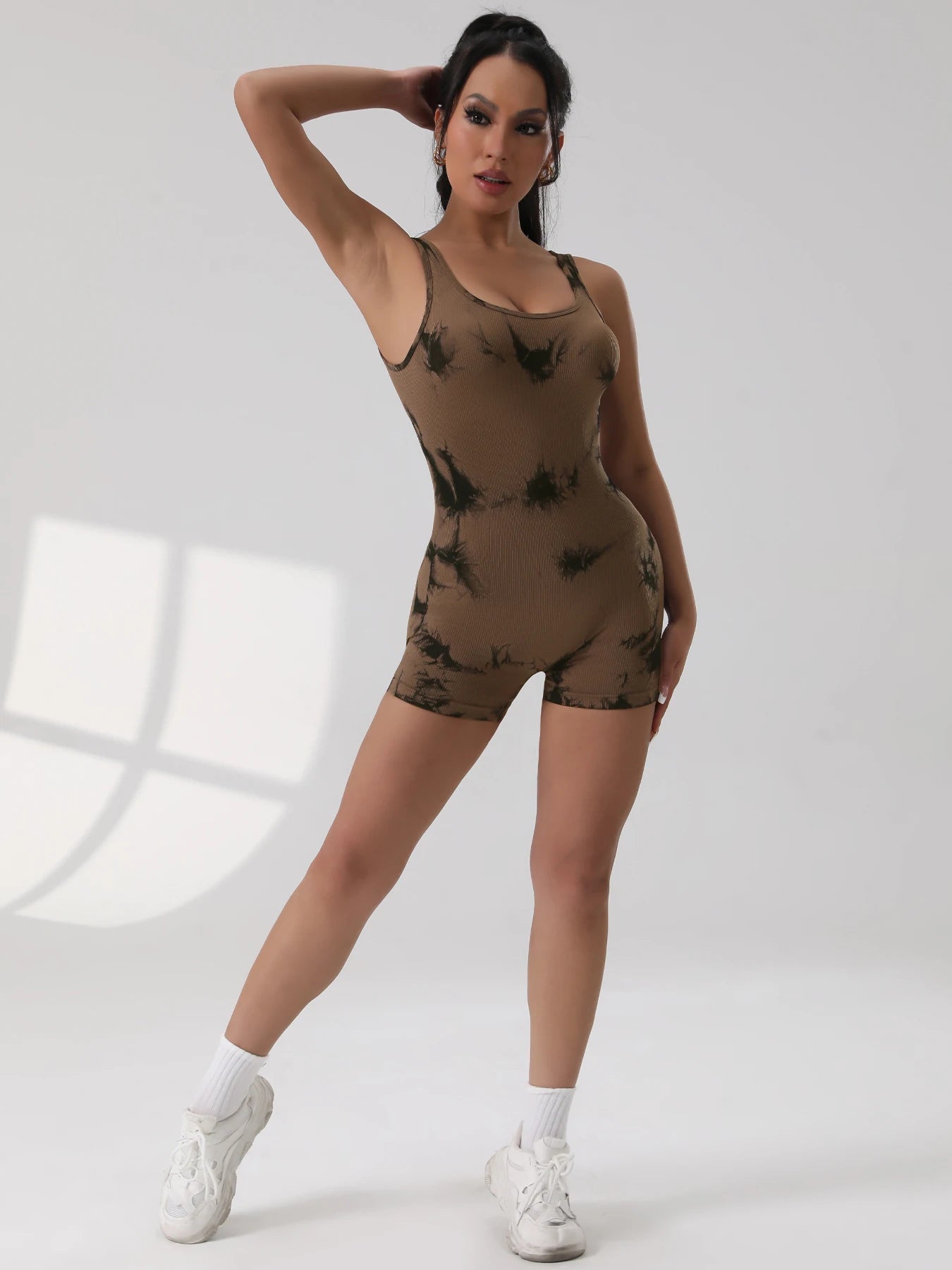 Backless Yoga Suit – U-Neck Sleeveless Sports Jumpsuit for Women