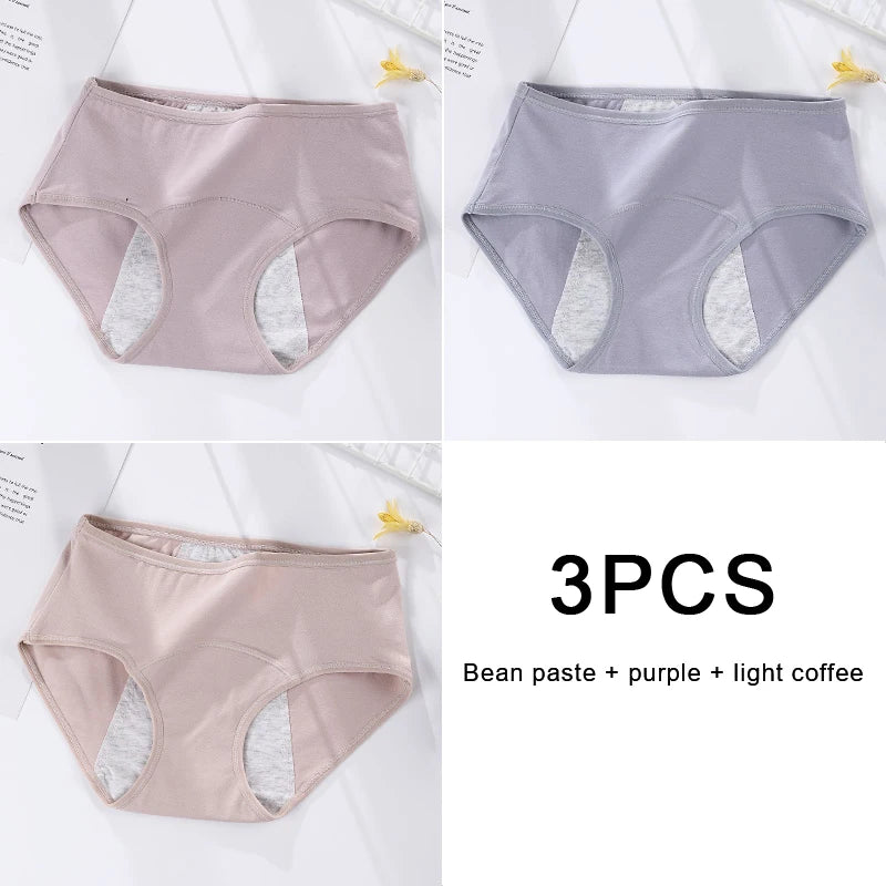 3-Pack Women’s Leakproof Menstrual Briefs
