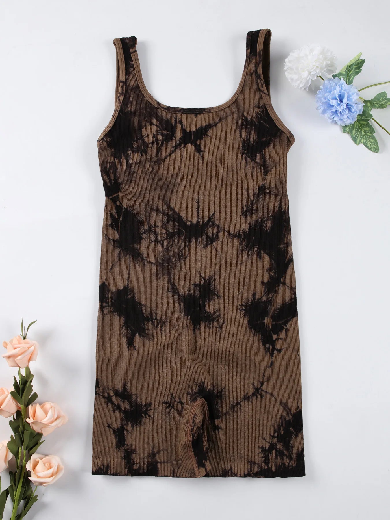 Backless Yoga Suit – U-Neck Sleeveless Sports Jumpsuit for Women