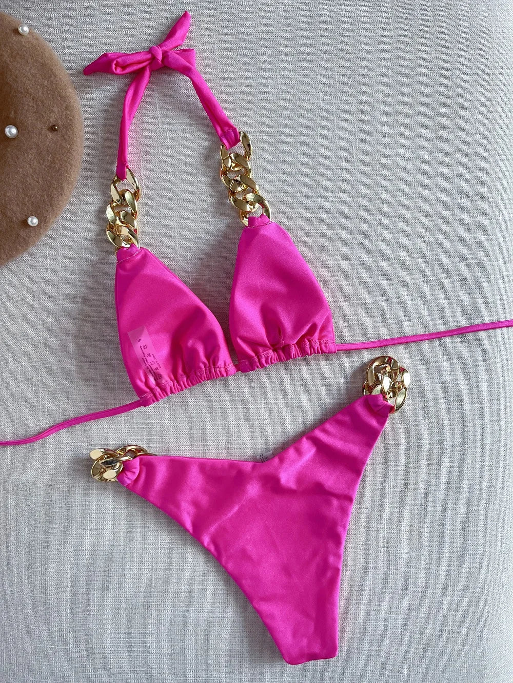 Sexy Push-Up Triangle Bikini – 2-Piece Brazilian Halter Swimsuit