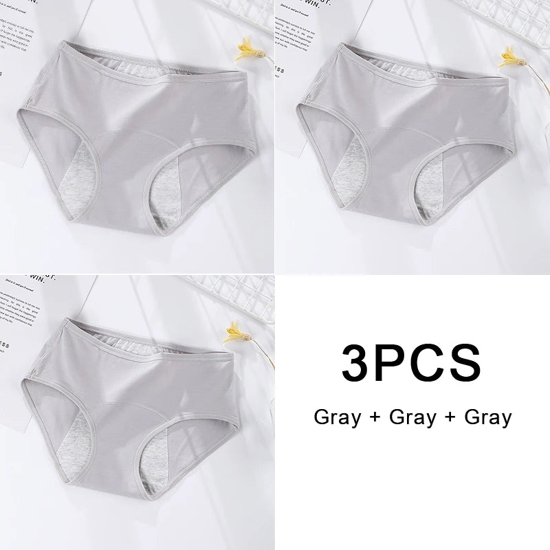 3-Pack Women’s Leakproof Menstrual Briefs