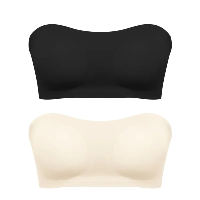 Strapless Push-Up Ice Silk Bra
