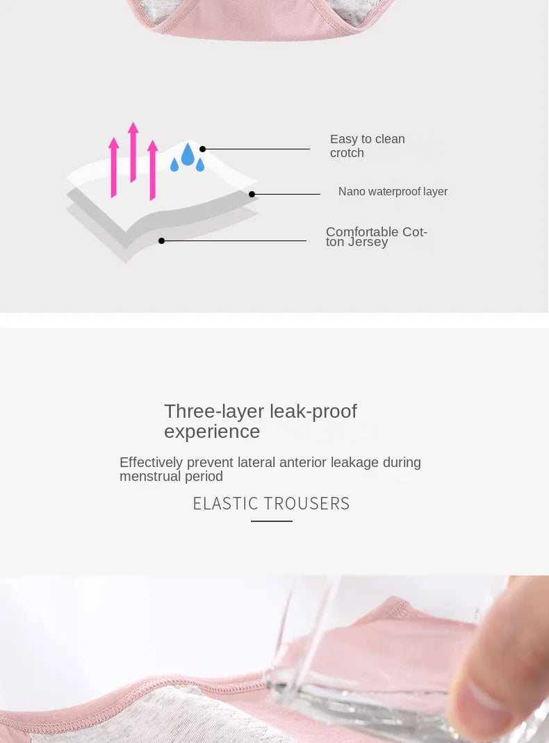 3-Pack Women’s Leakproof Menstrual Briefs