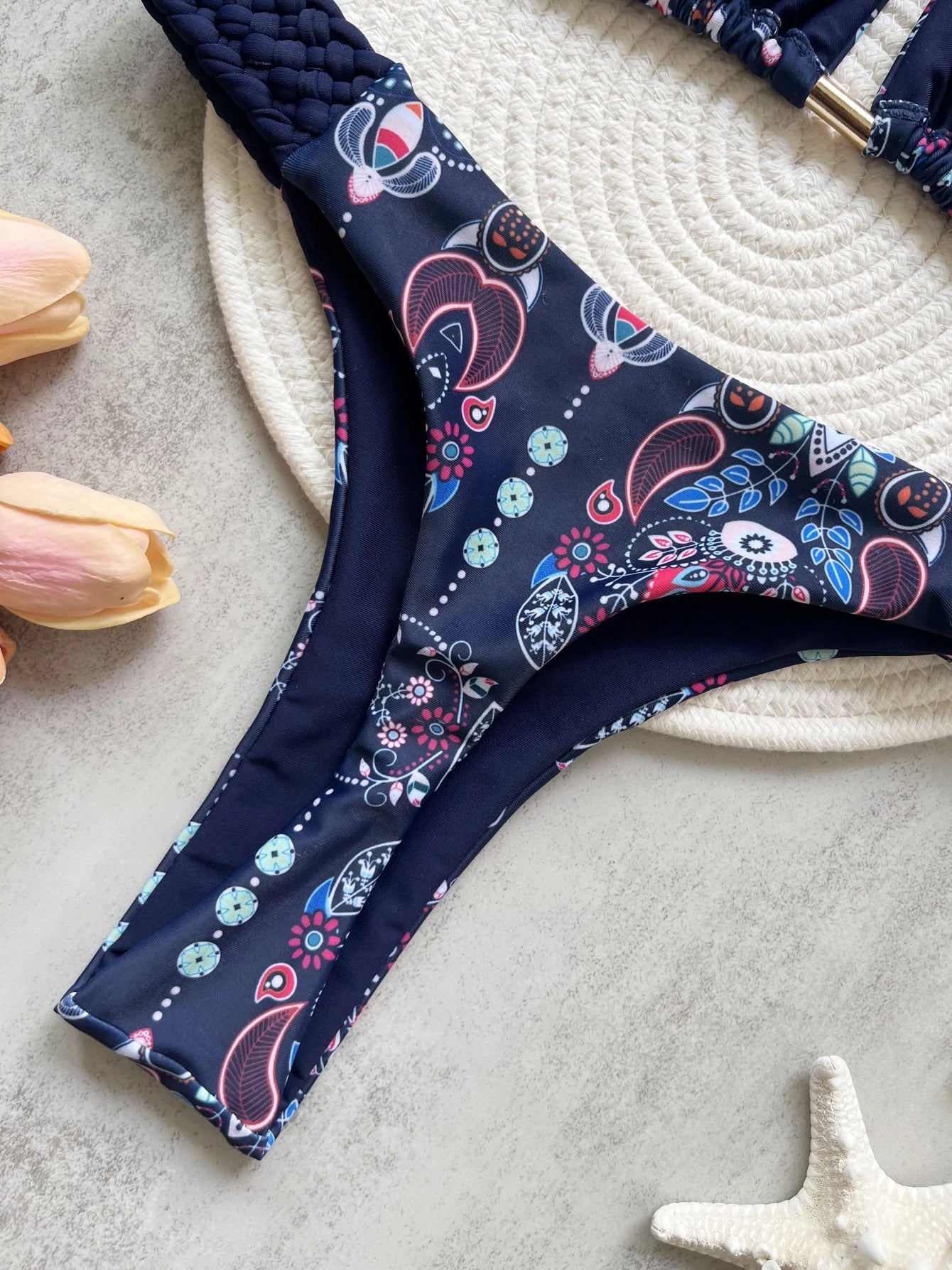 Halter Top & Mini Thong Bikini Set – High Cut Women’s Swimwear