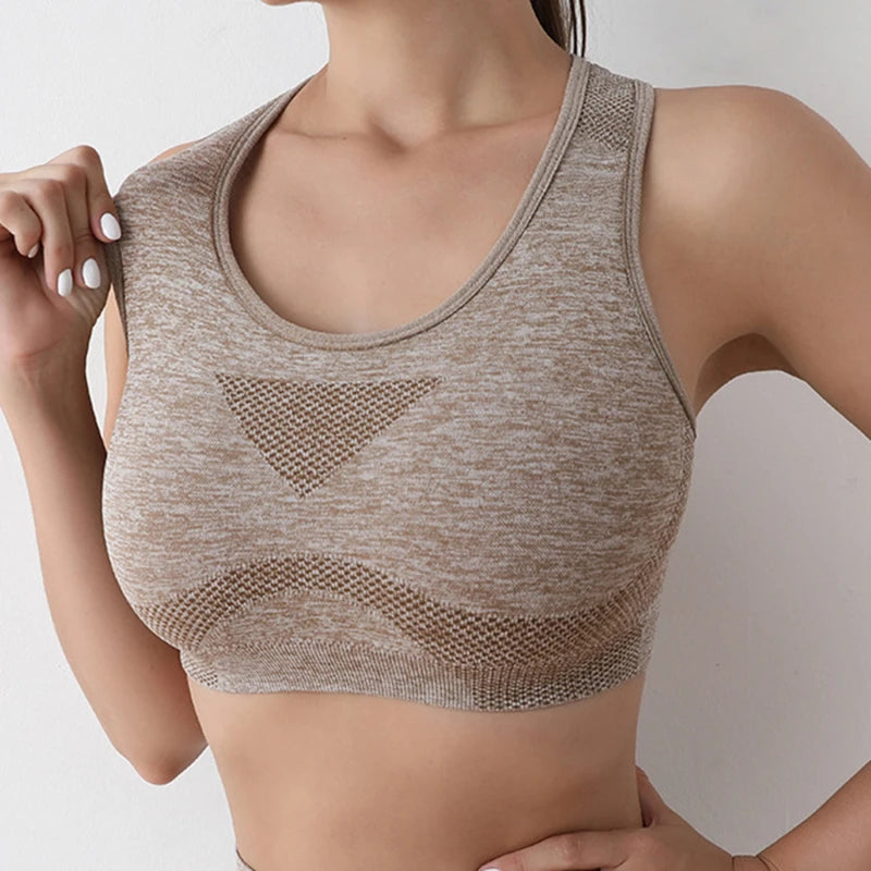 Sports Women Bras Yoga Top Vest High Shockproof Quick-drying Yoga Gym Running Fitness Underwear Ladies Seamless Sportswear