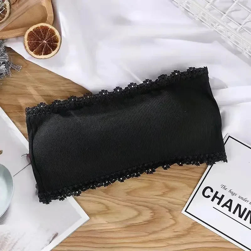 Summer Strapless Women Bras Back Lace Sexy Chest Tops Seamless Breathable Underwear Brassiere Solid Invisible Chest Wraps Bra