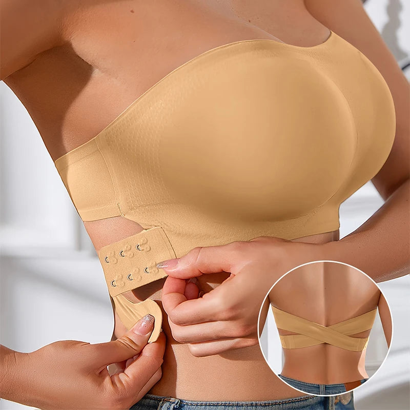 Strapless Push-Up Ice Silk Bra
