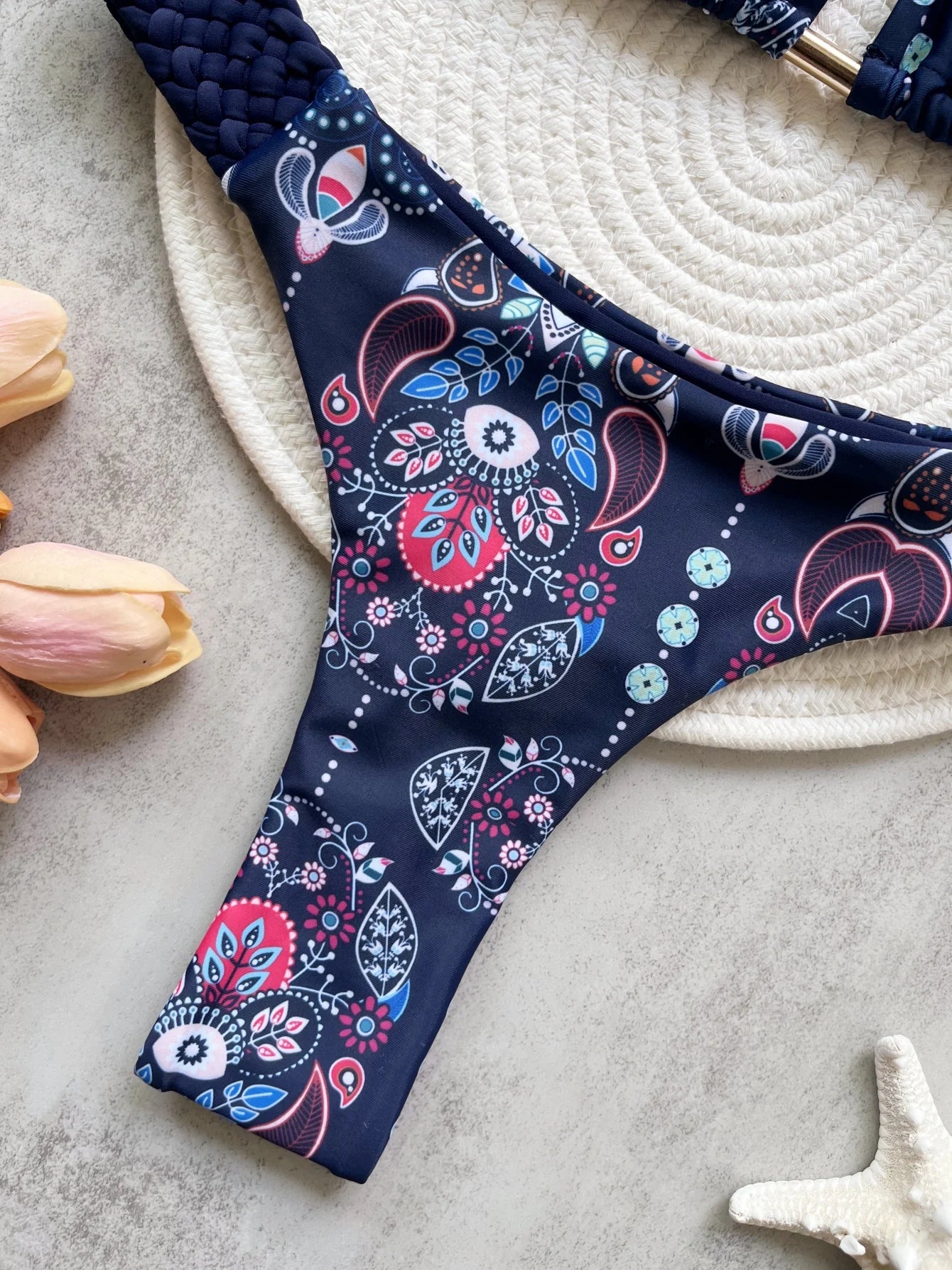 Halter Top & Mini Thong Bikini Set – High Cut Women’s Swimwear