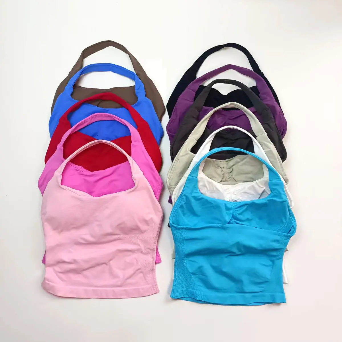 Workout & Pilates Halter Vest Top – Chest Support Included