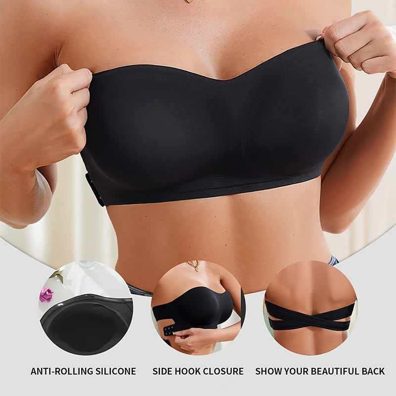 Strapless Push-Up Ice Silk Bra
