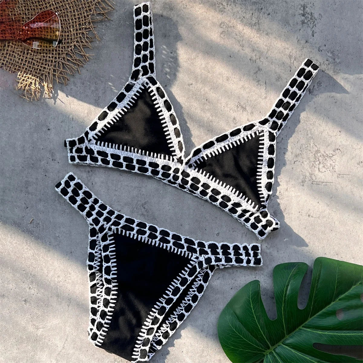 Crochet Bikini Set – Sexy Bandeau Swimwear & Brazilian Biquini