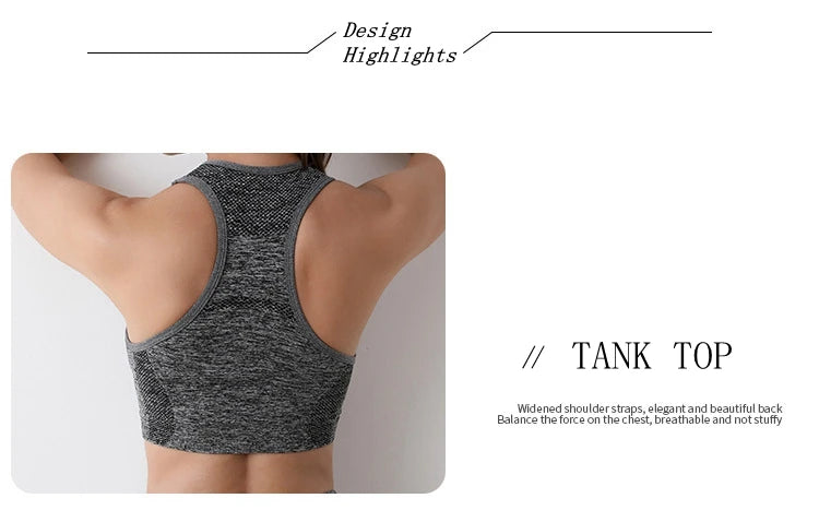 Sports Women Bras Yoga Top Vest High Shockproof Quick-drying Yoga Gym Running Fitness Underwear Ladies Seamless Sportswear