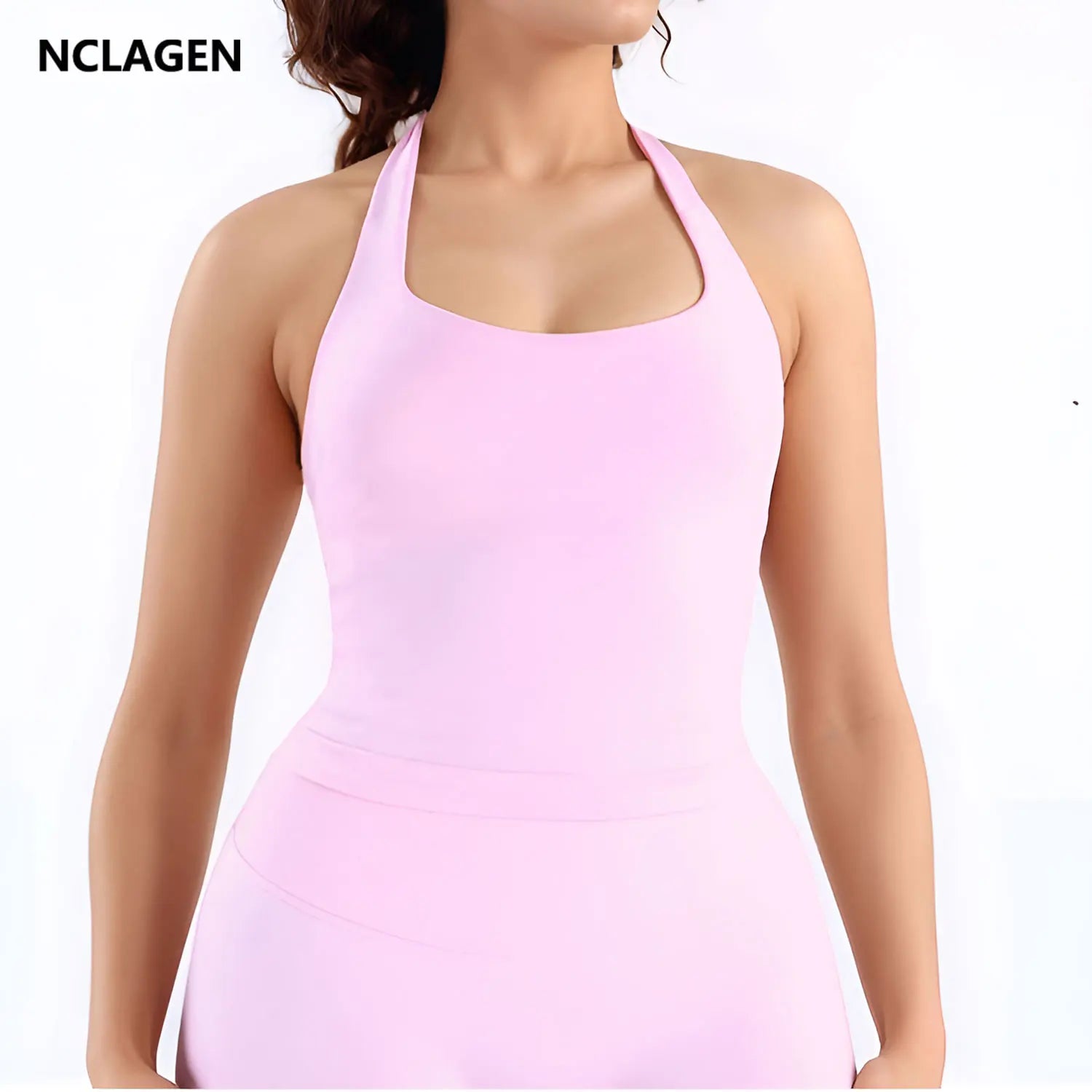 Workout & Pilates Halter Vest Top – Chest Support Included