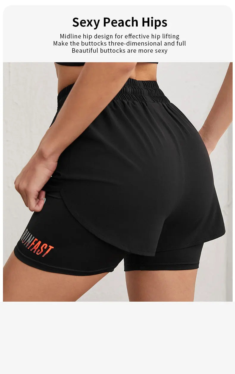Comfortable Workout Shorts with Two-Piece Design
