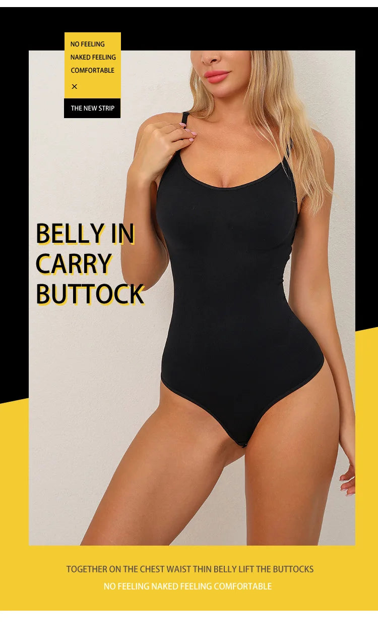 Full Body High Elastic Bodysuit Shapewear – Seamless Tummy Control Waist Trainer