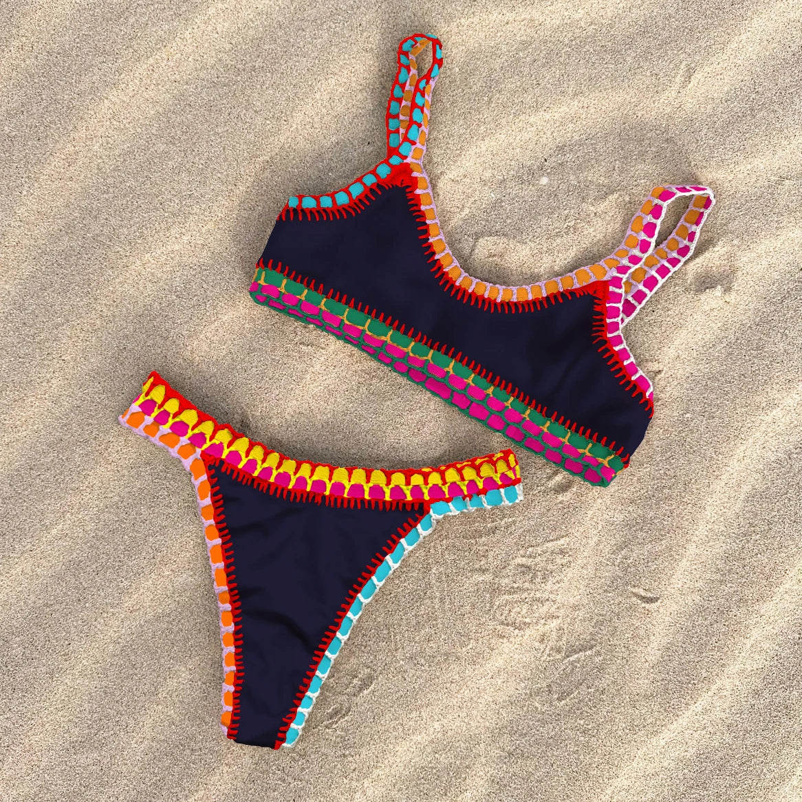 Crochet Bikini Set – Sexy Bandeau Swimwear & Brazilian Biquini