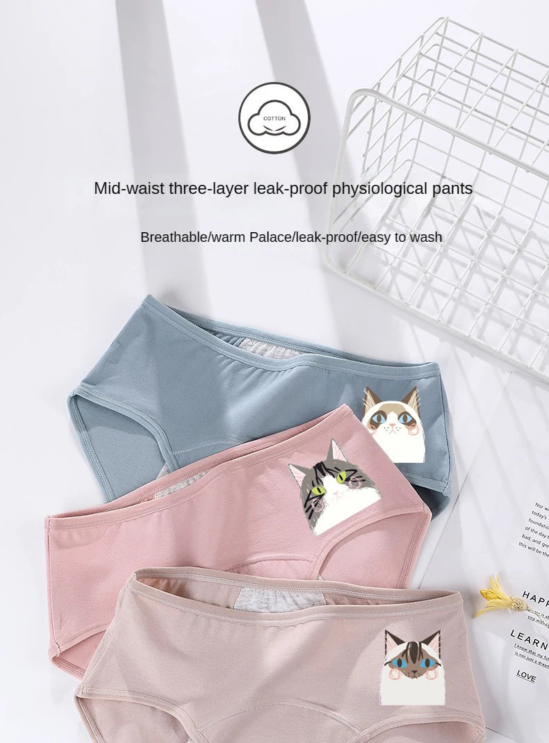 3-Pack Women’s Leakproof Menstrual Briefs