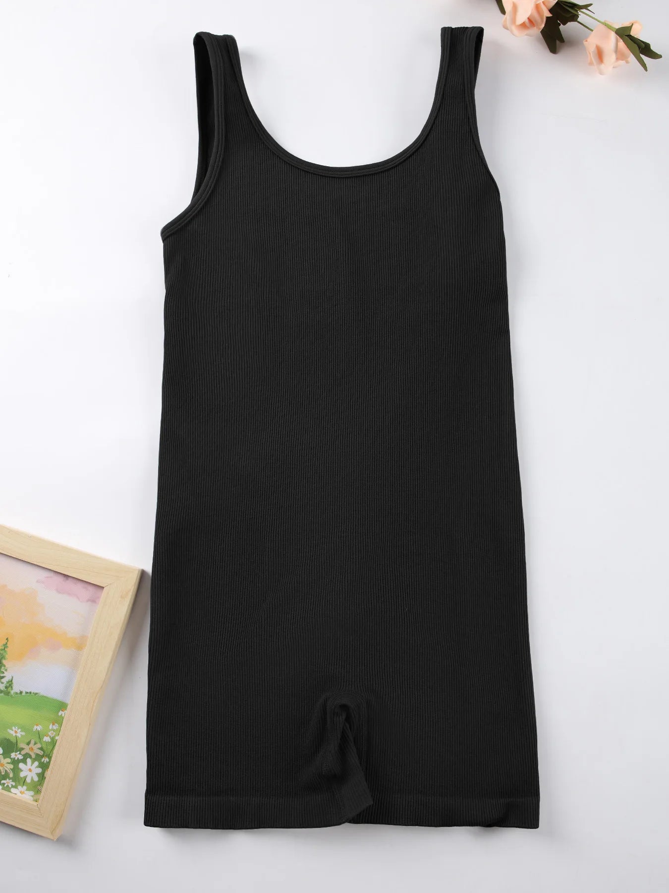Backless Yoga Suit – U-Neck Sleeveless Sports Jumpsuit for Women