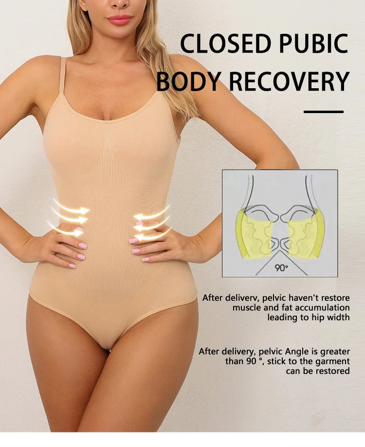Full Body High Elastic Bodysuit Shapewear – Seamless Tummy Control Waist Trainer