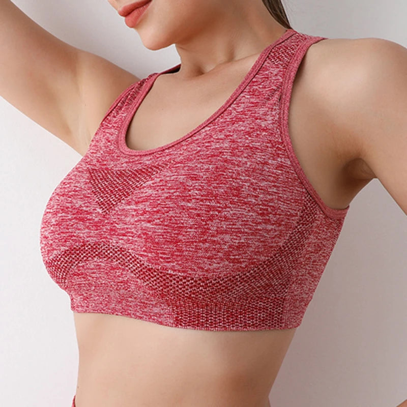 Sports Women Bras Yoga Top Vest High Shockproof Quick-drying Yoga Gym Running Fitness Underwear Ladies Seamless Sportswear