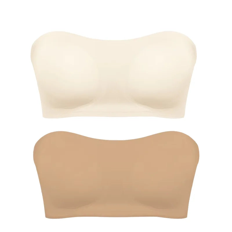 Strapless Push-Up Ice Silk Bra